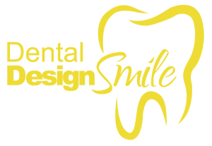 Logo of Dental Design Smile featuring a modern, sleek design in white and yellow colors