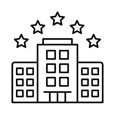 building with five stars