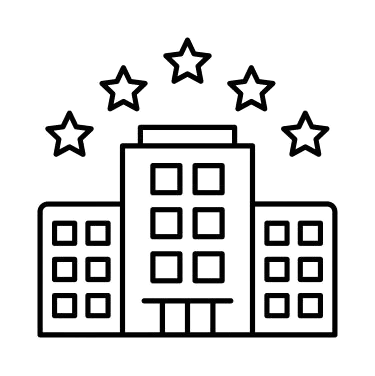 building with five stars